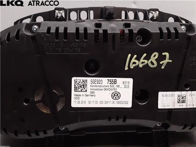 Instrumentpanel til VW e-Golf 2014-2017 (Fase 1)  (5GE920755B|)