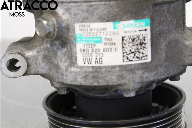 Aircondition kompressor til VW Golf, Plus/Cross 2009-2013 (Fase 2)  (5K0820803J|)