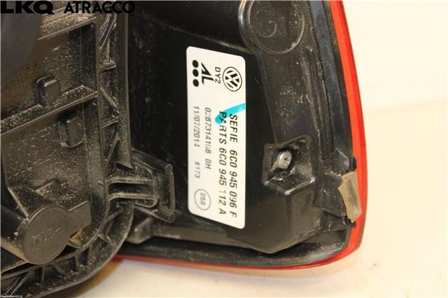 Baklykt høyre til VW Polo 2014-2017 (Type V, Fase 2)  (6C0945096K|)