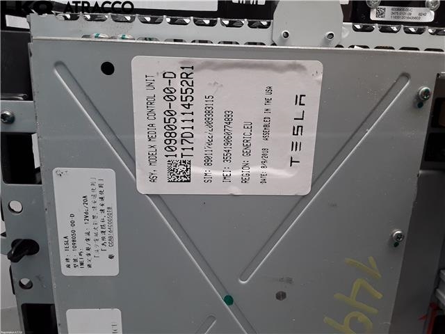 Multimedia display (MCU - Media Controller Unit) til Tesla Model S 2013-2016 (Fase 1)  (109805000D|)