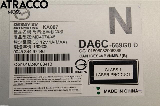 Bilstereo til Mazda CX-3 2015-2022  (DA6C669G0D|)