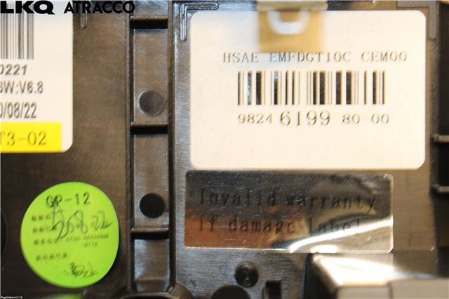 Multimedia display (MCU - Media Controller Unit) til Peugeot 2008 2019-->> (Type II)  (9824619980|)