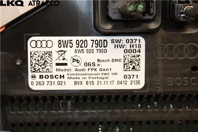 Instrumentpanel til Audi A4 2015-2019 (Type V, Fase 1) (B9) (B9) (8W5920790D|)