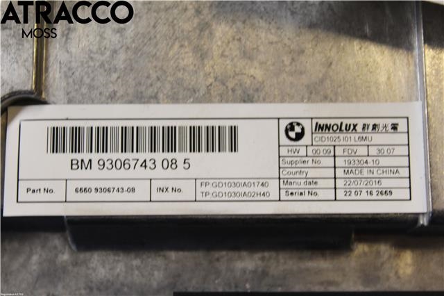 Multimedia display (MCU - Media Controller Unit) til BMW i3 2013-2022  (65509306743|)