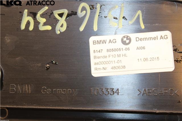 Lister til BMW 5-Serie 2010-2017 (F10/F11) (F10/F11) (51478050051|)