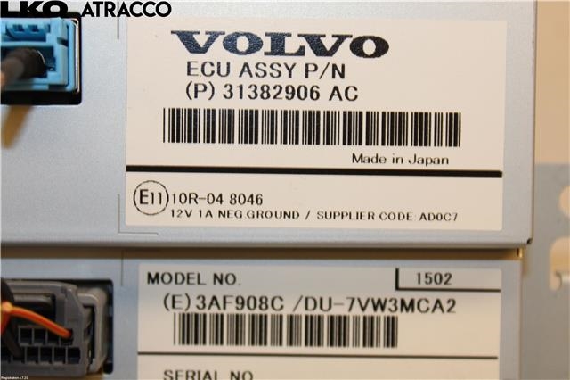 Multimedia display (MCU - Media Controller Unit) til Volvo V40 2012-2019  (31382906|)