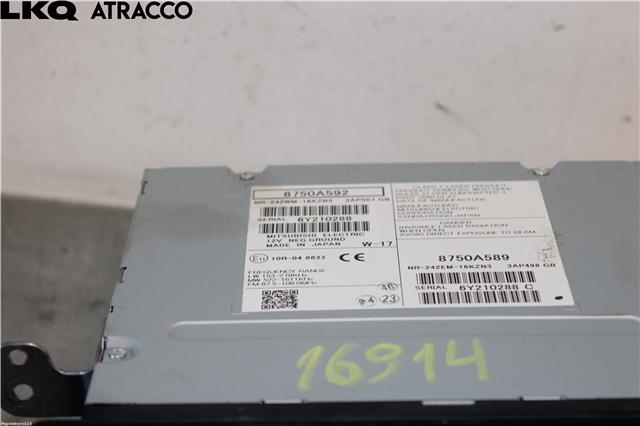 Bilstereo til Mitsubishi Outlander 2015-->> (Type III, Fase 2)  (8750A592|)