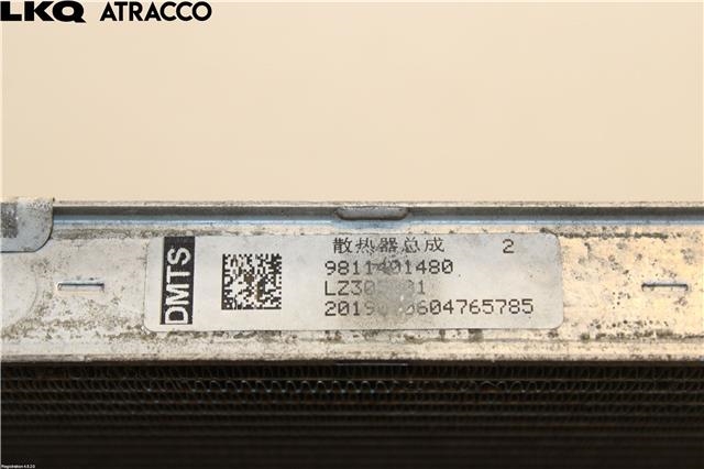 Radiator (automat gir) til Peugeot 508 2018-->> (Type II)  (9811401480|)