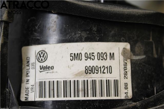 Baklykt venstre indre til VW Golf, Plus/Cross 2005-2009 (Fase 1)  (5M0945093M|)
