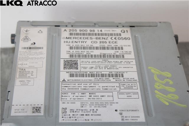 Bilstereo til Mercedes C-Klasse 2014-2018 (Fase 1) (W205) (W205) (A2059008917|)
