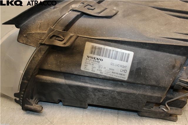 Frontlykt høyre halogen til Volvo XC70 2008-2013 (Type II, Fase 1) (31214416|)