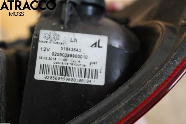 Baklykt venstre til Fiat Panda 2013-->> (Type III)  (51843643|)