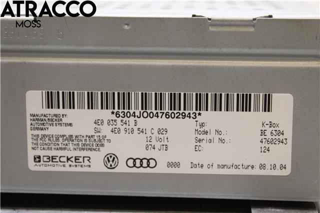 Bilstereo til Audi A8 2003-2010 (Type II) (4E0035541X|)