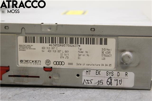 Bilstereo navigasjon til Audi A8 2003-2010 (Type II)  (4E0910888P|)