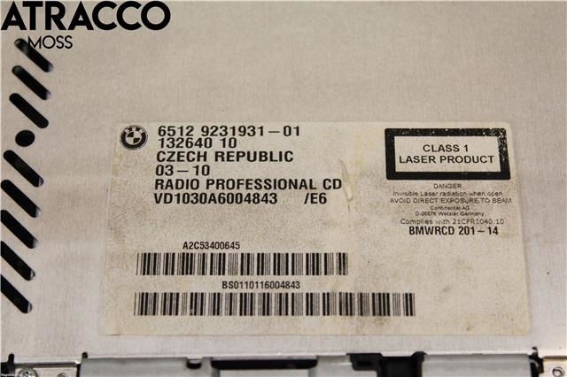 Bilstereo til BMW 1-Serie 2004-2011 (E81/E82/E87/E88) (E81/E82/E87/E88) (65129343201|)