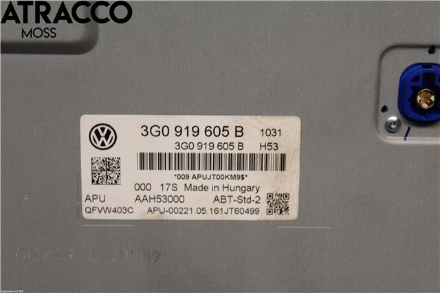 Multimedia display (MCU - Media Controller Unit) til VW Golf VII 2012-2017 (Fase 1)  (3G0919605B|)
