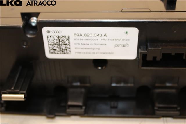 Varmeapparat betjening til Audi Q4 e-tron 2021-->>  (89A820043F|)