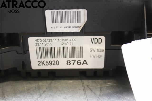 Instrumentpanel til VW Caddy 2015-2020 (Type III, Fase 3)  (2K5920876A|)