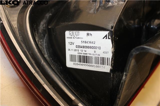Baklykt høyre til Fiat Panda 2013-->> (Type III)  (52102350|)