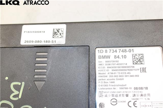 Dashbord telefon til BMW i3 2013-2022  (84105A0FC22|)