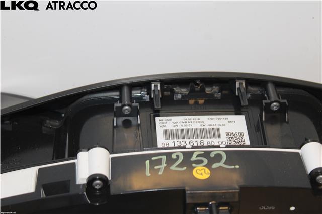 Instrumentpanel til Citroën C3 2016-->> (Type III)  (9837553280|)