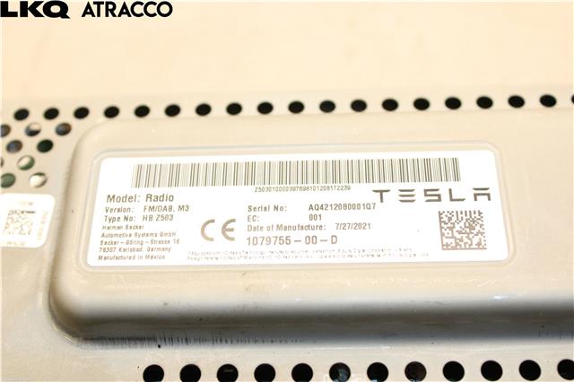 Diverse deler til Tesla Model 3 2018-2023 (Fase 1)  (107975500D|)