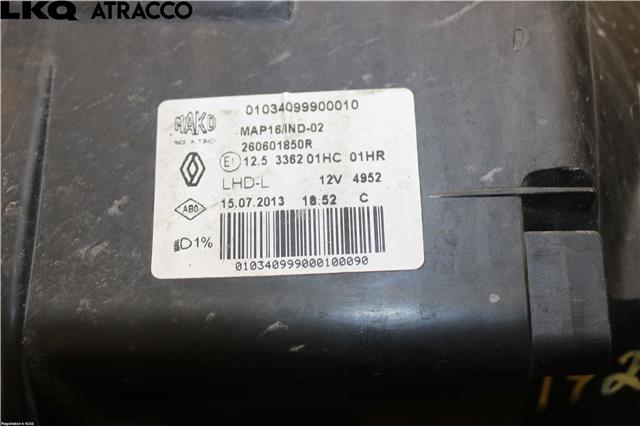 Frontlyktehus til Renault Clio 2012-2016 (Type IV, Fase 1)  
