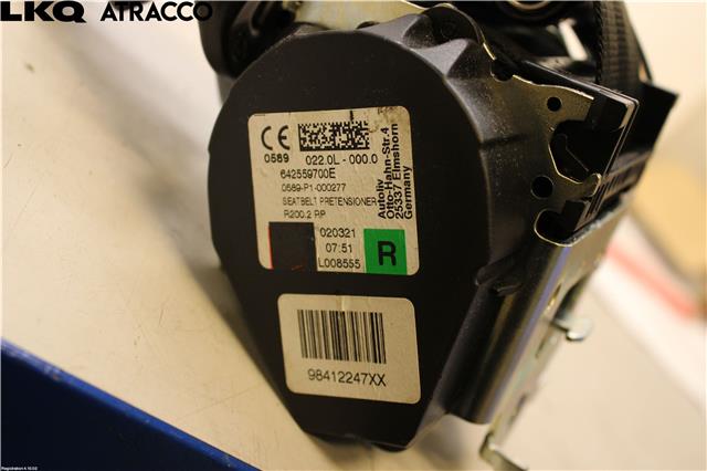 Airbag beltestrammer til Peugeot 2008 2019-->> (Type II)  (98412247XX|)