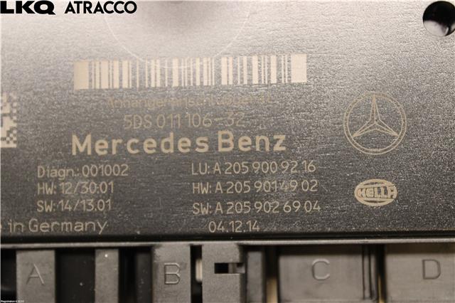 Styreenhet hengerfeste til Mercedes C-Klasse 2014-2018 (Fase 1) (W205) (W205) (A2059006828|)