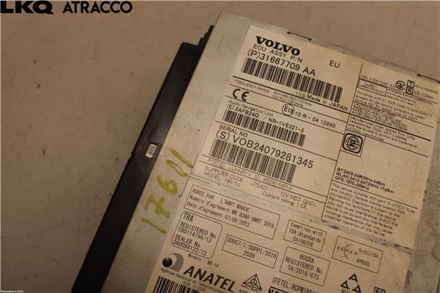 Bilstereo til Volvo V60/V60 CC 2013-2018 (Type I, Fase 2)  (36003253|)
