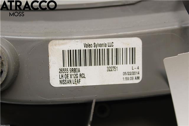 Baklykt venstre til Nissan Leaf 2011-2017 (Type I)  (265559RB0A|)
