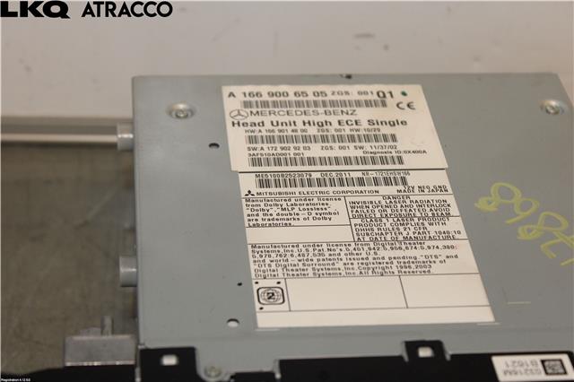 Bilstereo til Mercedes GL 2012-2016 (Fase 1) (X166) (X166) (A1669006505|)