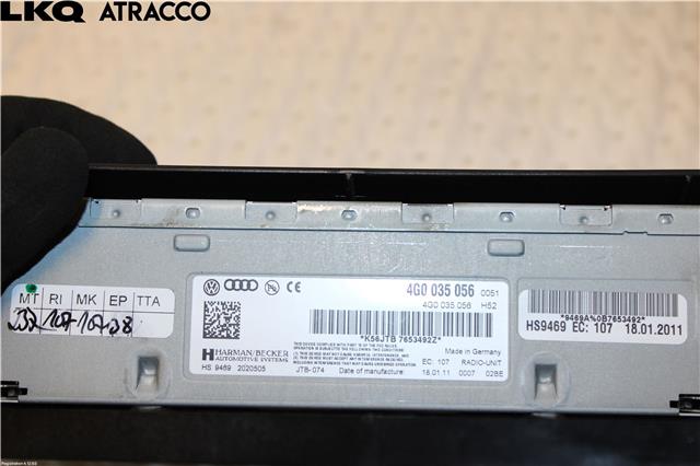 Bilstereo til Audi A6 2008-2011 (Type III, Fase 2) (C6) (C6) (4G0035056C|)
