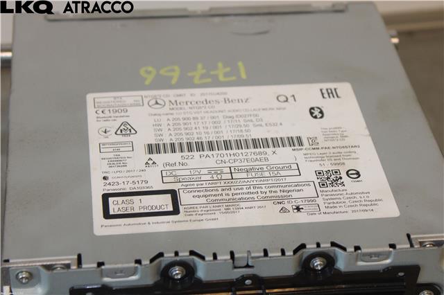 Bilstereo til Mercedes C-Klasse 2018-2021 (Fase 2) (W205) (W205) (A2059009340|)