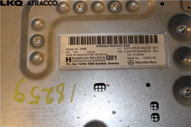 Bilstereo forsterker til Mercedes E-Klasse 2009-2013 (Fase 1) (W212) (W212) (A2128700194|)