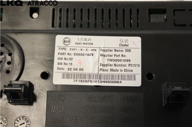 Speedometer til Maxus e-Deliver 3 2020-->>  (C00321829|)