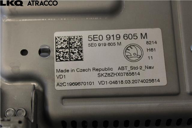 Bilstereo til Škoda Octavia 2017-2020 (Type III, Fase 2)  (5E0919605M|)