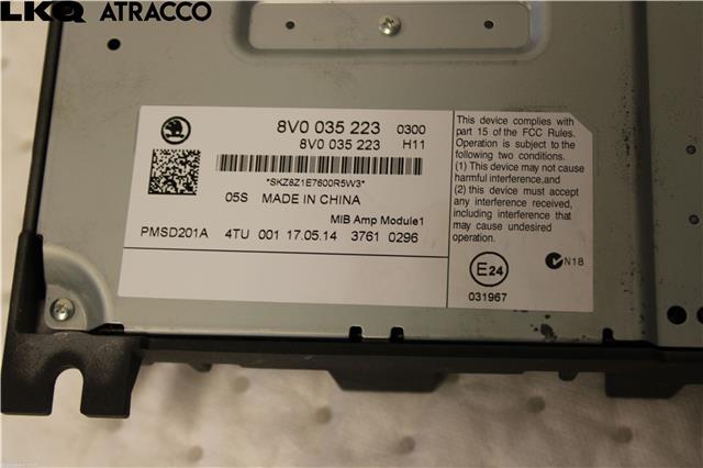 Bilstereo forsterker til Škoda Octavia 2013-2016 (Type III, Fase 1)  (8V0035223|)