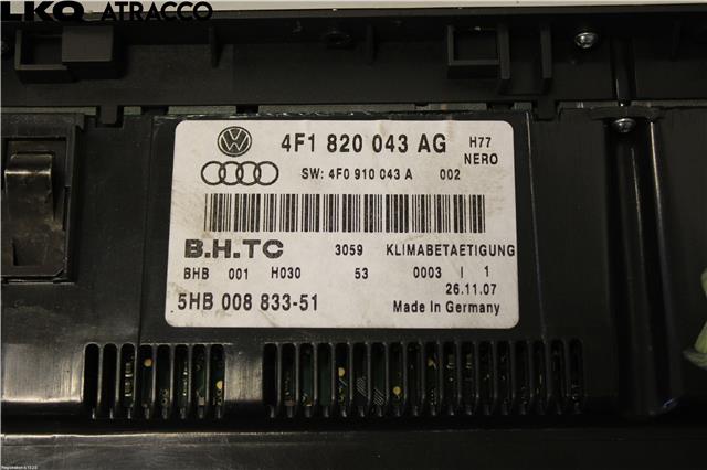Varmeapparat betjening til Audi A6 2005-2008 (Type III, Fase 1) (C6) (C6) (4F1820043AG|)