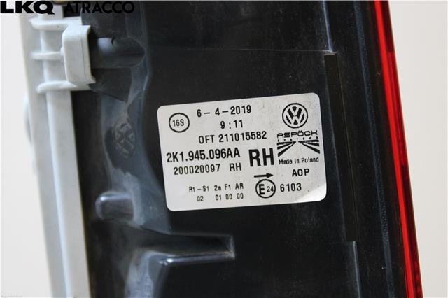 Baklykt høyre til VW Caddy 2015-2020 (Type III, Fase 3)  (2K1945096AA|)