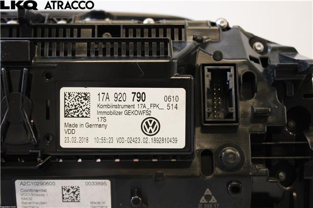 Speedometer til VW T-Roc 2017-->>  (17A920790|)