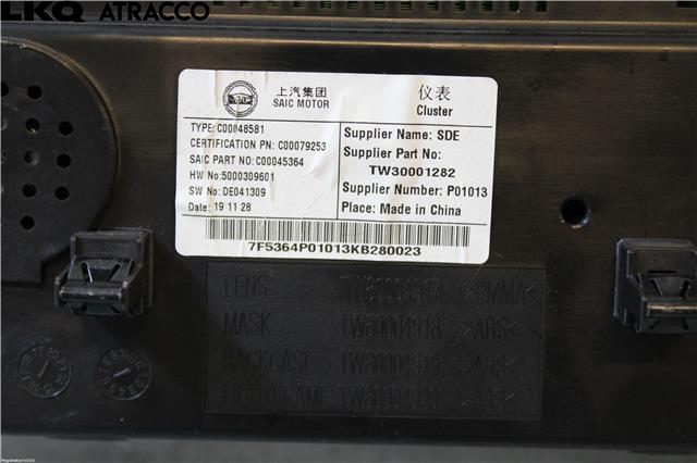 Speedometer til Maxus EV80 2019-->>  (C00048581|)