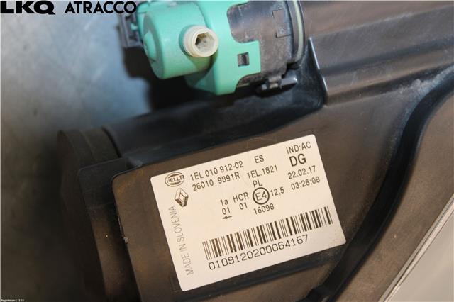 Frontlykt høyre halogen til Renault Zoe 2013-2019 (Fase 1)  (260109891R|)