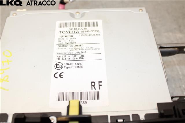 Bilstereo til Toyota Yaris 2014-2020 (Type III, Fase 2) (861400D230|)