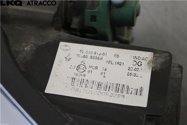 Frontlykt venstre halogen til Renault Zoe 2013-2019 (Fase 1)  (260609522R|)