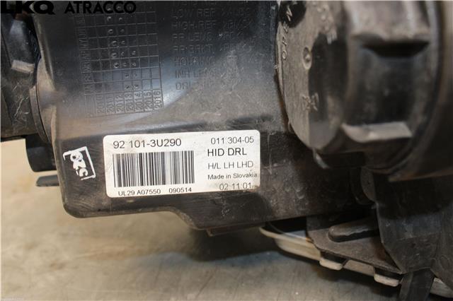 Frontlykt venstre halogen til Kia Sportage 2010-2016 (Type III)  (921013U290|)