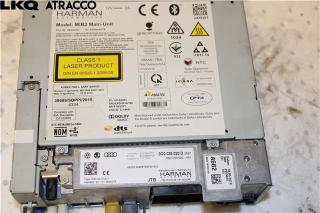Bilstereo til VW Passat 2015-2019 (Fase 1) (B8) (B8) (3G0035020D|)