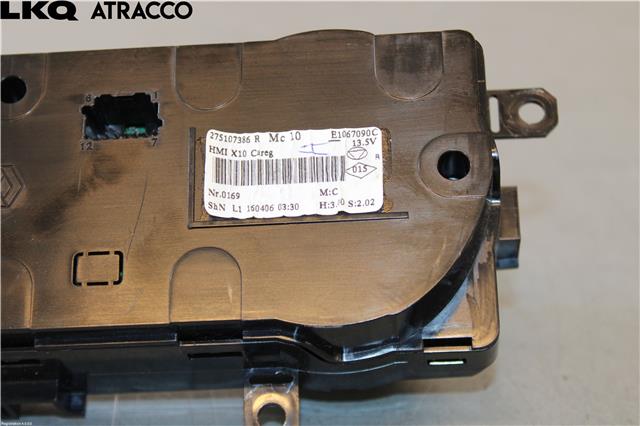 Varmeapparat betjening til Renault Zoe 2013-2019 (Fase 1)  (275107386R|)