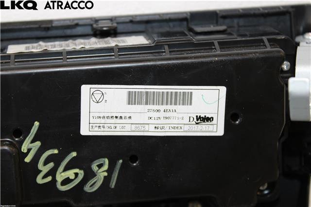 Varmeapparat betjening til Nissan Qashqai 2014-2021 (Type II)  (275004EA1A|)