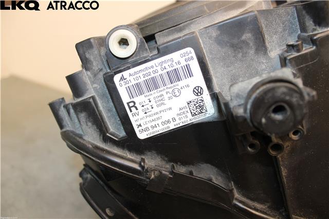 Frontlykt høyre halogen til VW Tiguan 2016-2020 (Type II, Fase 1)  (5NB941005B|)